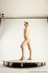 Nude Woman White Standing poses - ALL Slim long brown Standing poses - simple Multi angle poses Pinup